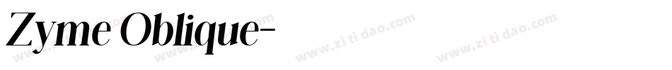 Zyme Oblique字体转换